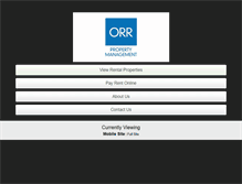 Tablet Screenshot of orrpropertymanagement.com